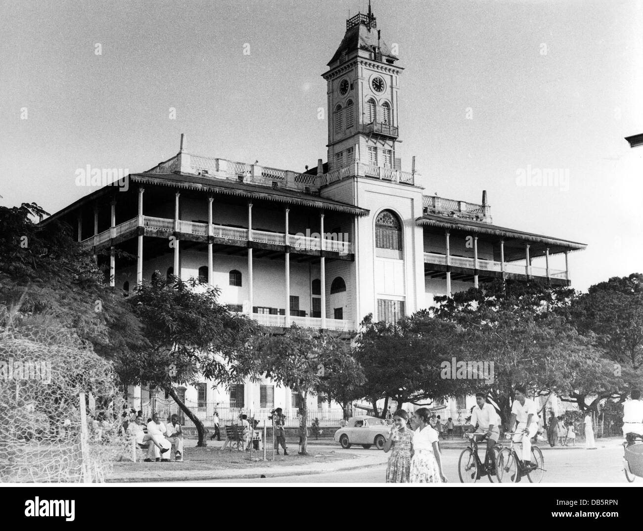 Geografia / viaggio, Tanzania, Zanzibar, Zanzibar città, pietra città, edifici, Beit-al-Ajaib (Casa delle meraviglie), circa anni '50, diritti aggiuntivi-clearences-non disponibile Foto Stock