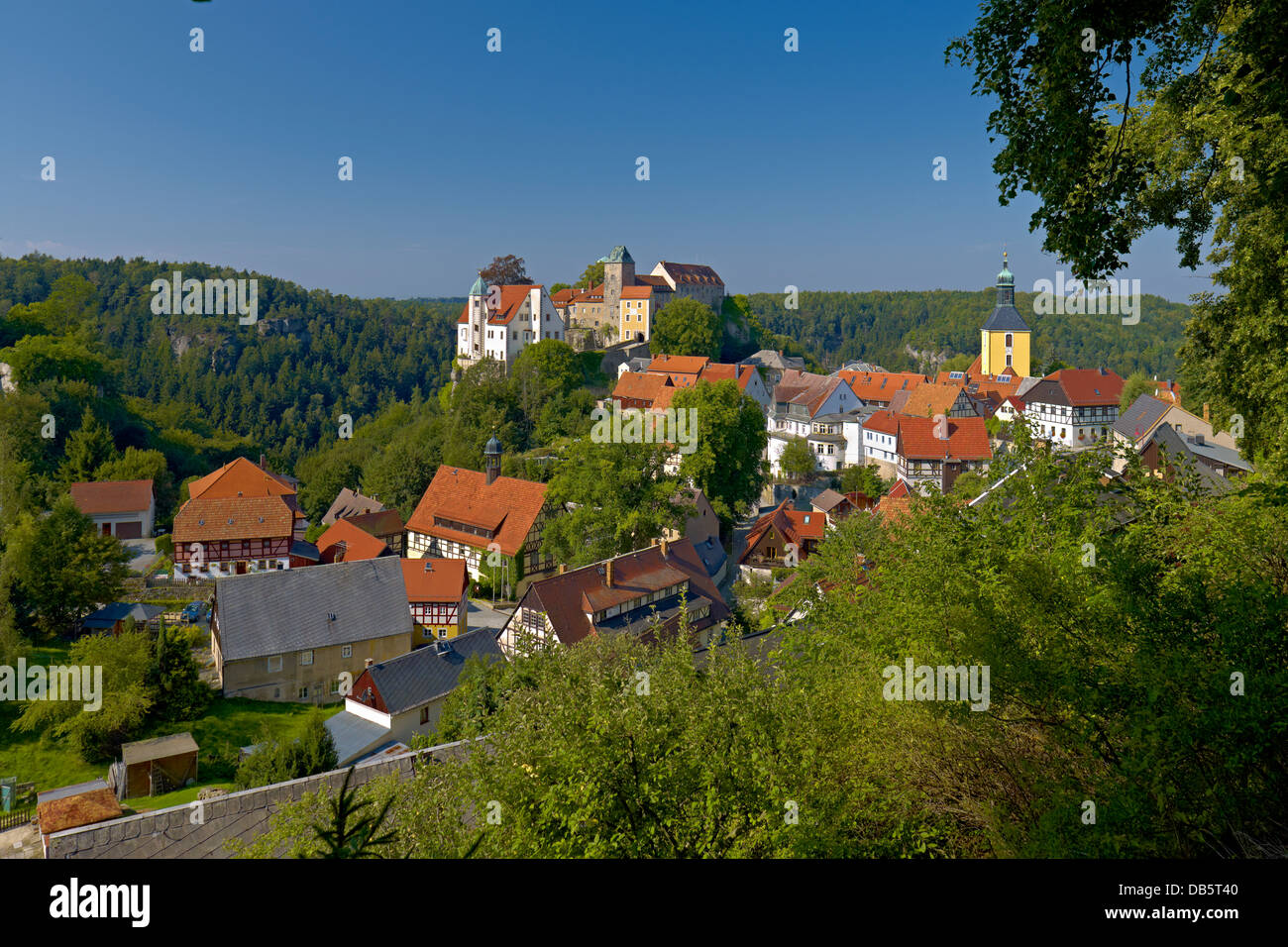 A Hohnstein, Saechsische Schweiz-Osterzgebirge, Bassa Sassonia, Germania Foto Stock