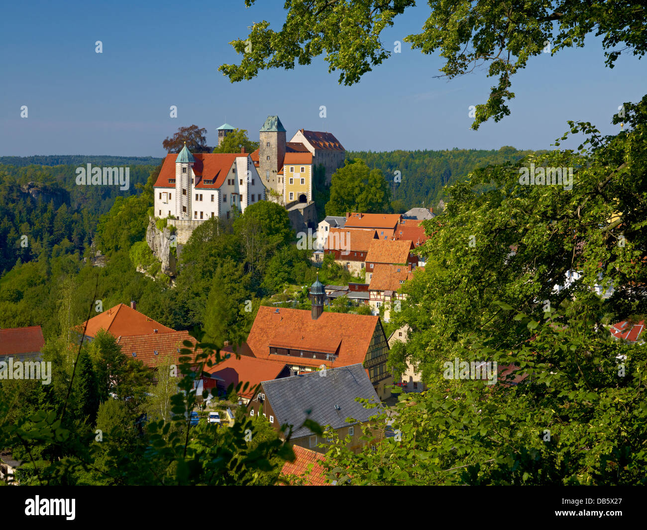 A Hohnstein, Saechsische Schweiz-Osterzgebirge, Bassa Sassonia, Germania Foto Stock
