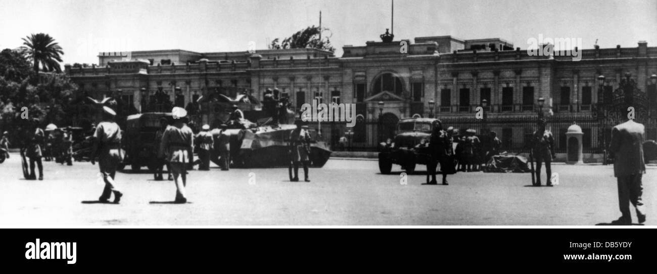 Eventi, seconda guerra mondiale, Africa del Nord, Egitto, Cairo, assedio di Abdeen Palace da parte degli inglesi, 4.2.1942, diritti aggiuntivi-clearences-non disponibile Foto Stock