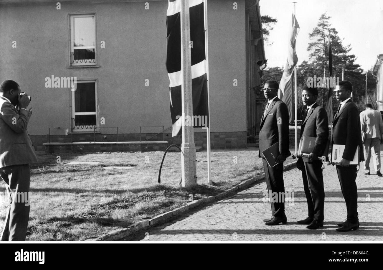 Geografia / viaggio, Germania orientale, persone, studenti africani al Trade Union College del Freier Deutscher Gewerkschaftsbund (Federazione sindacale della Germania libera, FDGB), Bernau, distretto di Francoforte/Oder, 27.3.1963, diritti aggiuntivi-clearences-non disponibili Foto Stock