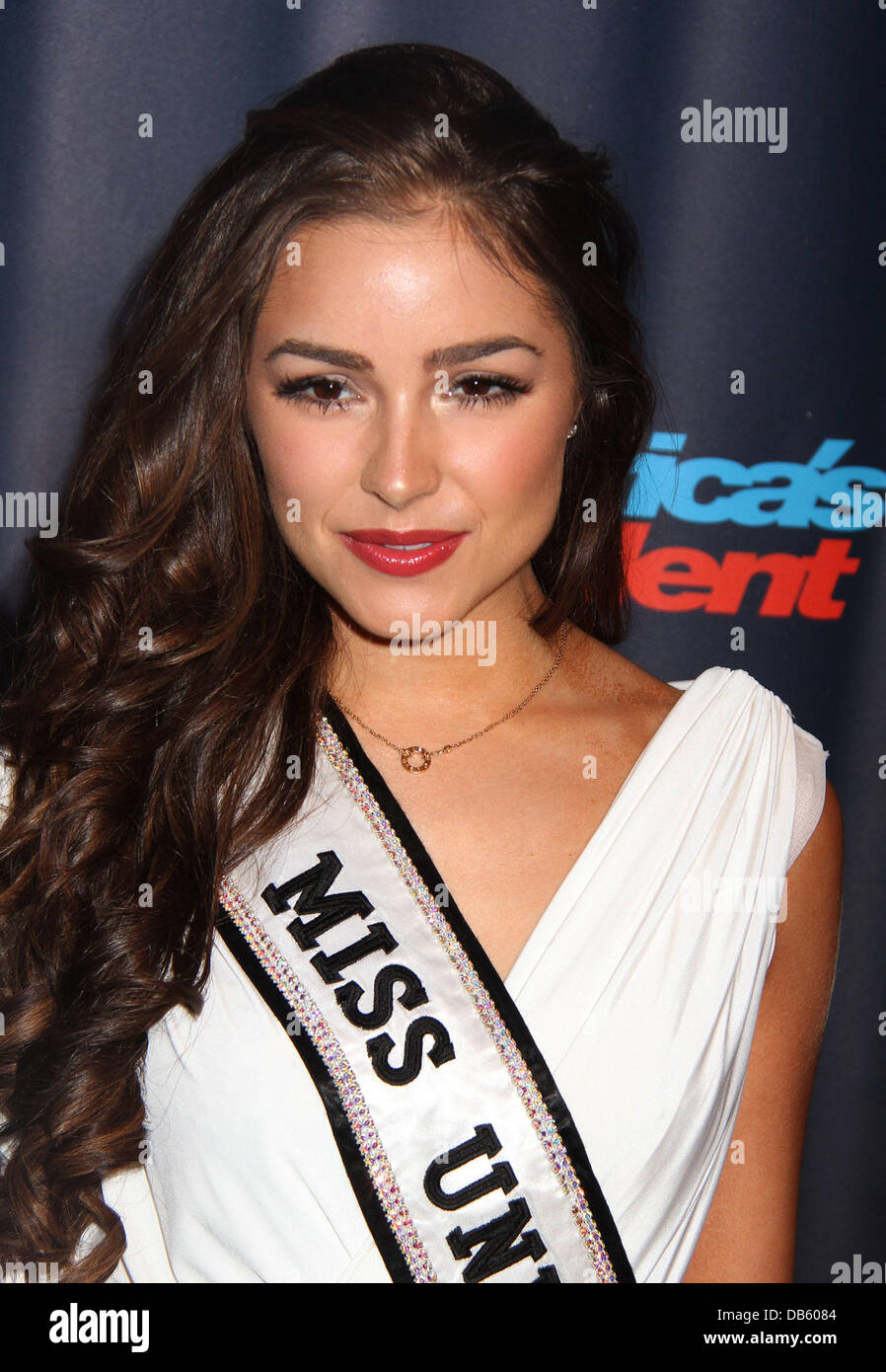 New York, New York, Stati Uniti d'America. 23 Luglio, 2013. OLIVIA CULPO (miss Universo) assiste "America's Got Talent' Kick Off il live dei cicli di votazione svoltasi presso la Radio City Music Hall. Credito: Nancy Kaszerman/ZUMAPRESS.com/Alamy Live News Foto Stock