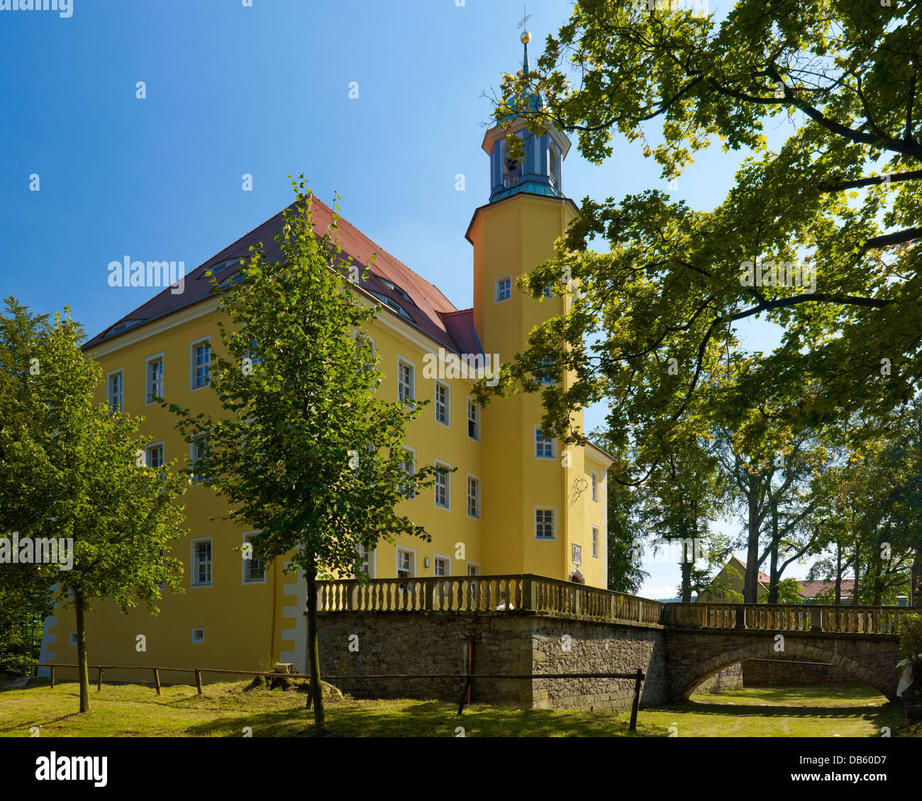 Il castello di Langburkersdorf, Saechsische Schweiz-Osterzgebirge, Bassa Sassonia, Germania Foto Stock