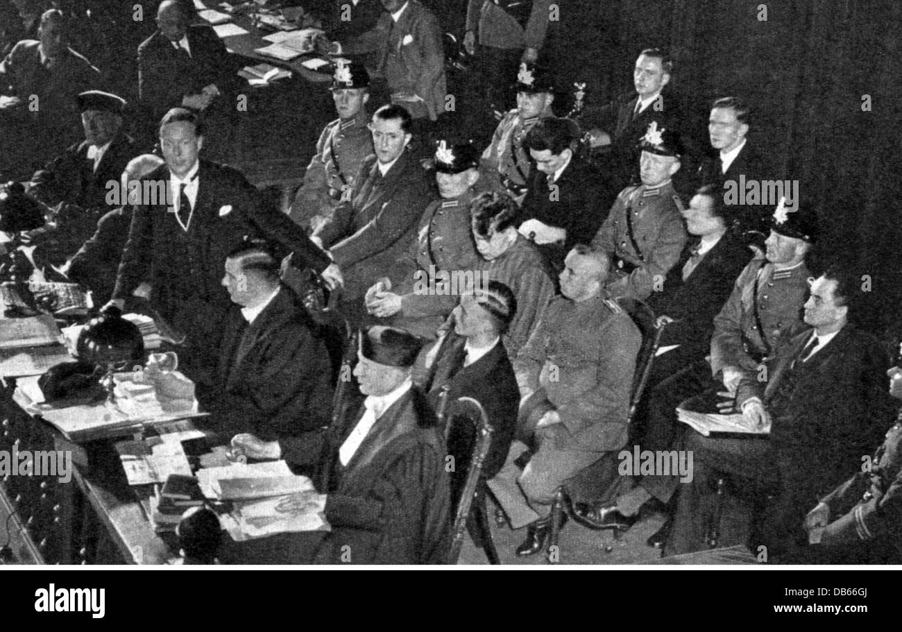 giustizia, prove, Reichstag Fire Trial 21.9.- 23.12.1933, Additional-Rights-Clearences-Not Available Foto Stock