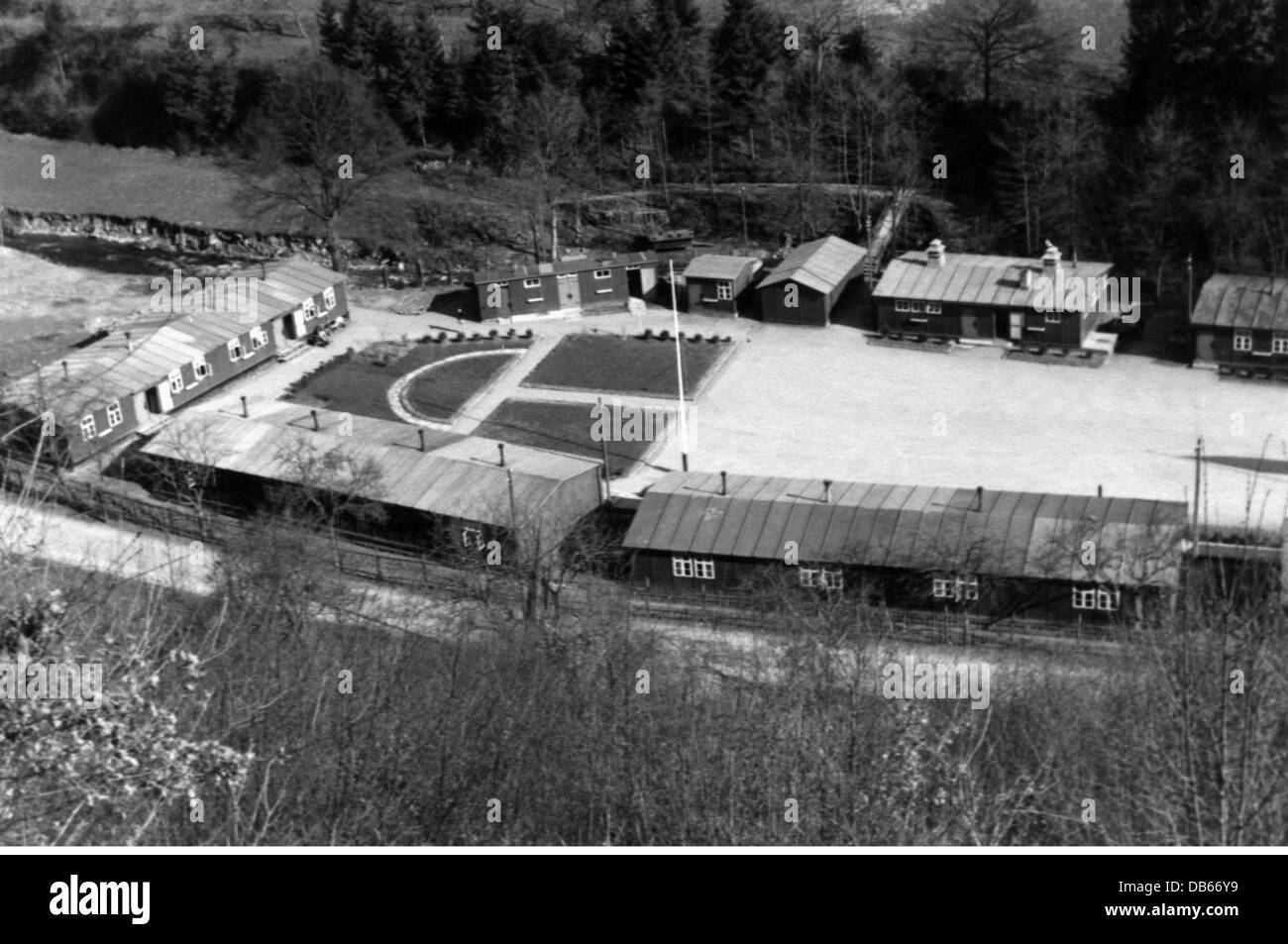 Nazional socialismo, organizzazioni, Reich Labour Service, (Reichsarbeitsdienst, RAD), campo Neckargerach, view, 1939, Additional-Rights-Clearences-Not available Foto Stock