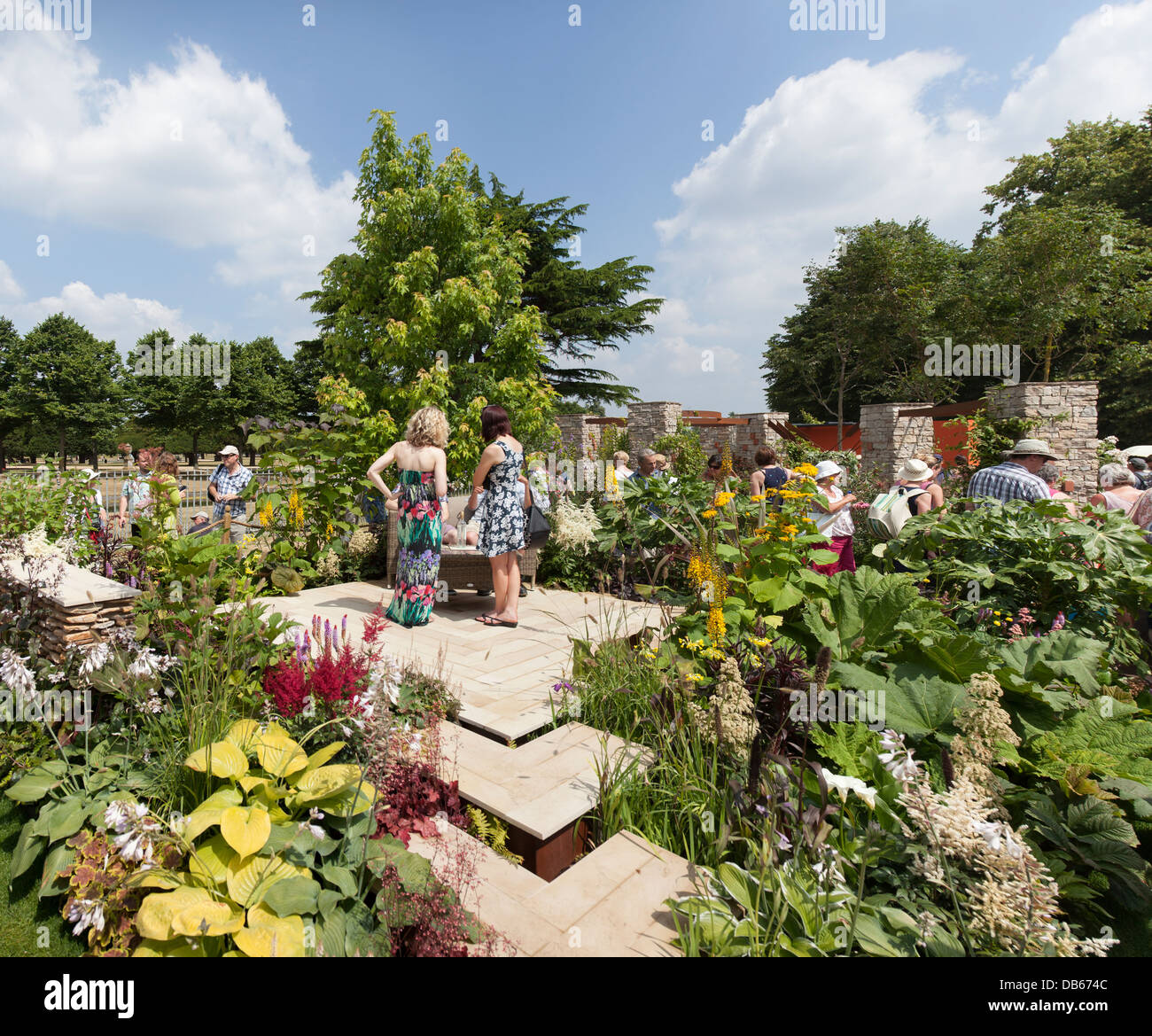 In all'estremità profonda da Peter Cowell & Monty Richardson a Hampton Court Flower Show 2013 Foto Stock