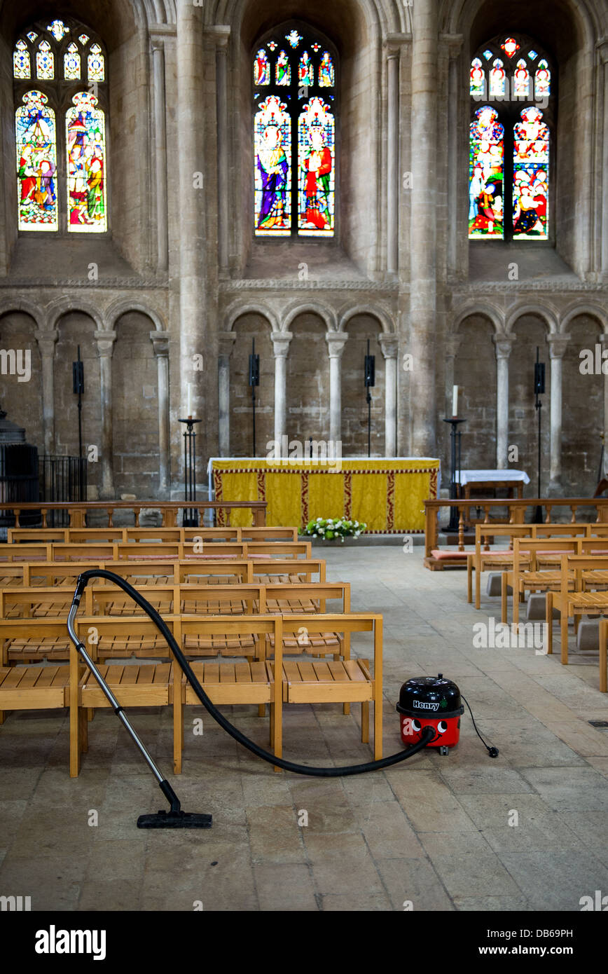 Dettaglio dall'interno di Peterborough Cathedral, il Trancept Foto Stock