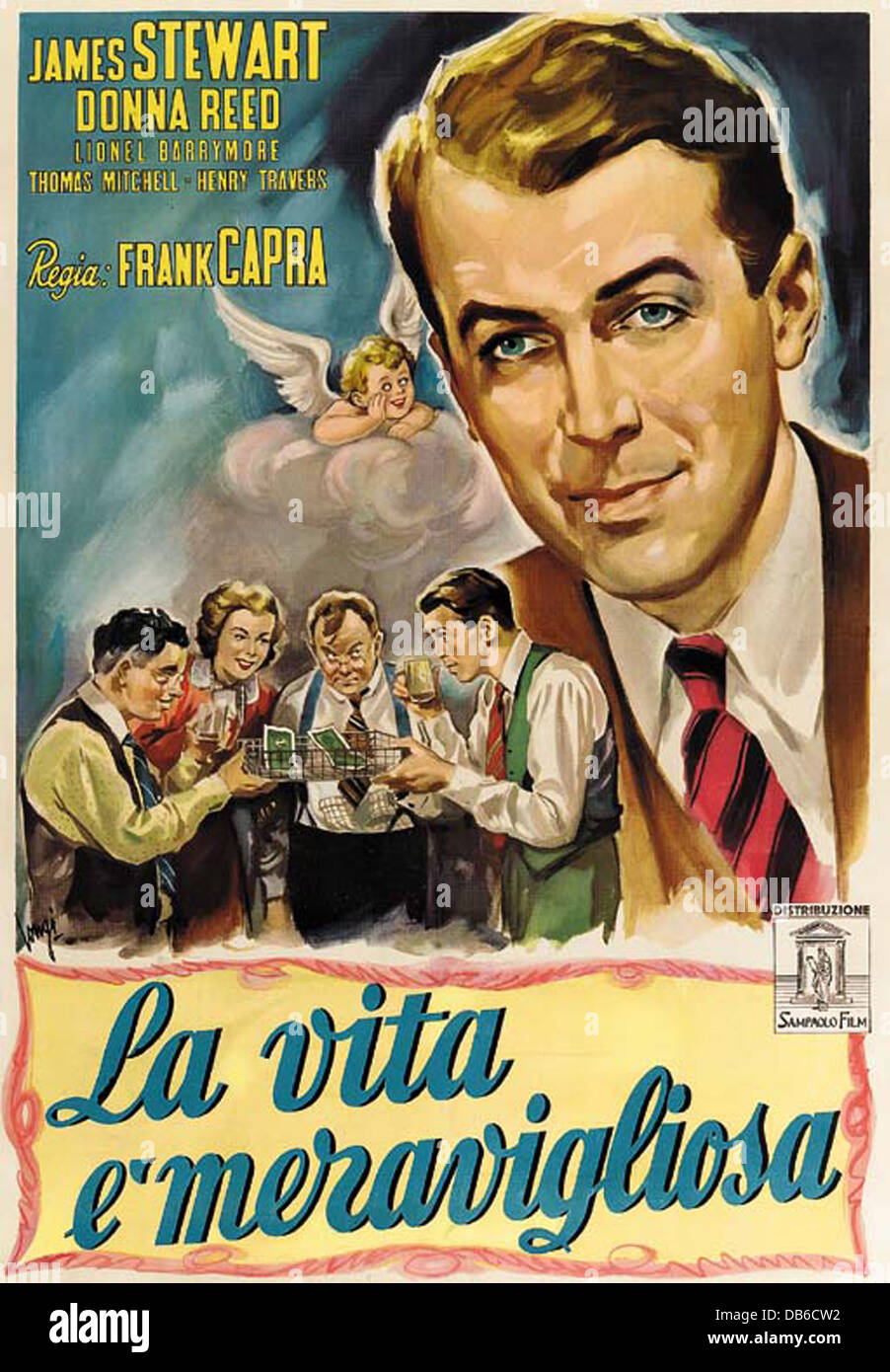 La vita è una cosa meravigliosa RKO, 1947. Diretto da Frank Capra. Italiano poster del filmato La vita è una cosa meravigliosa RKO, 1947. Diretto da Frank Capra. Italiano poster del filmato