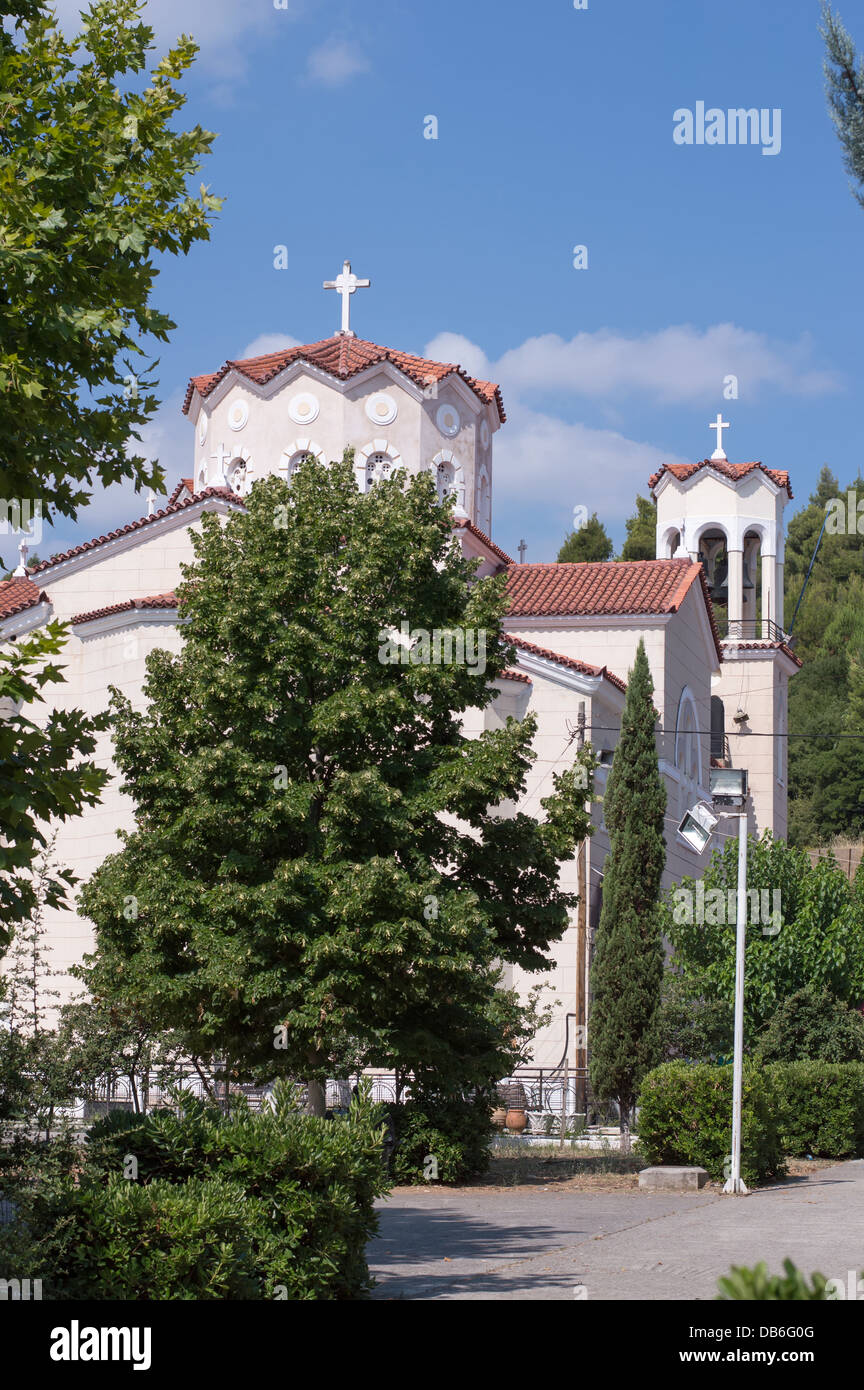 San Giovanni Russo e chiesa nell isola di Eubea, Grecia Foto Stock