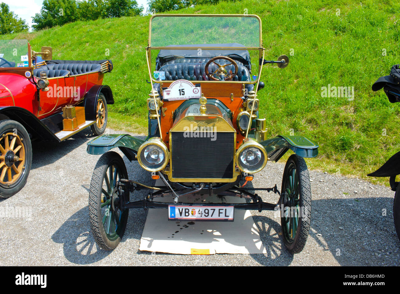 Ford T Touring, costruito all anno 1910, fotografia scattata a luglio 13, 2013 di Landsberg, Germania Foto Stock