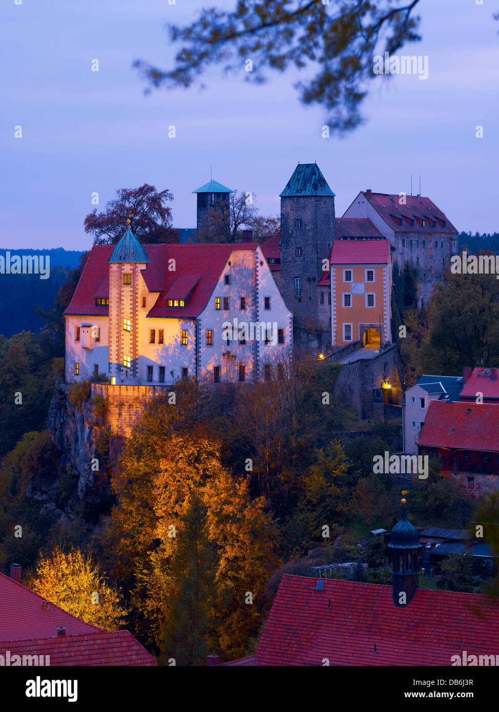 A Hohnstein, Saechsische Schweiz-Osterzgebirge, Bassa Sassonia, Germania Foto Stock