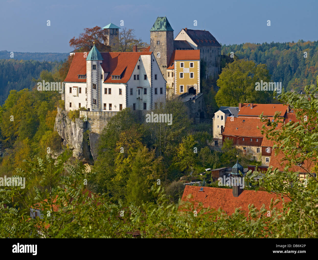 A Hohnstein, Saechsische Schweiz-Osterzgebirge, Bassa Sassonia, Germania Foto Stock