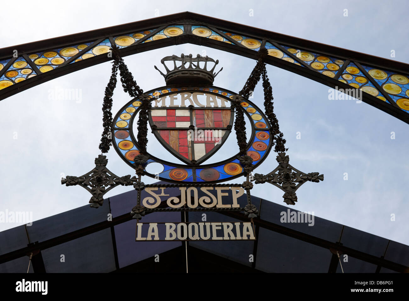 Sant Josep mercato la Boqueria in El Raval Barcellona Catalonia Spagna Foto Stock