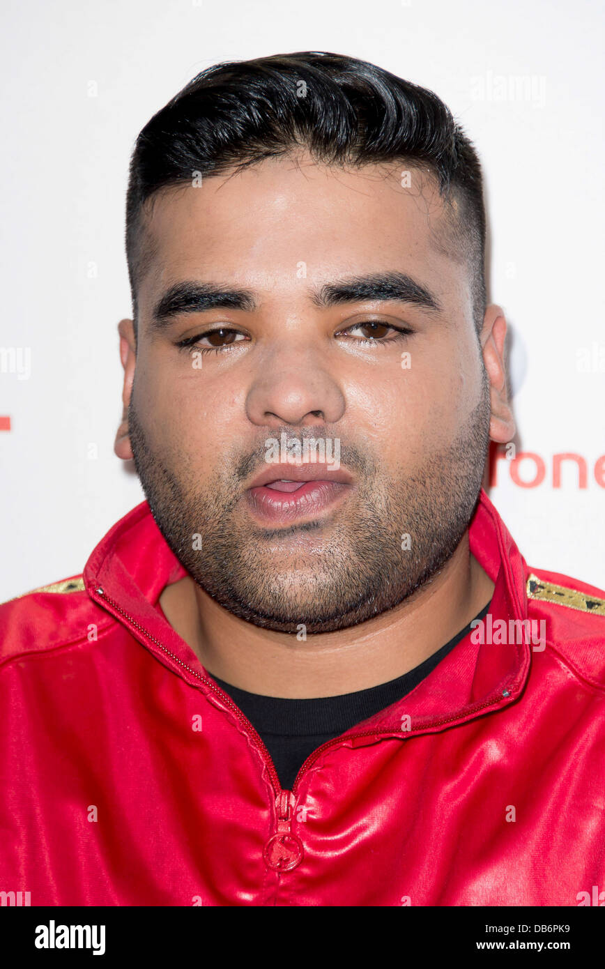 Naughty Boy arriva per il Capital FM Summertime Ball, lo Stadio di Wembley, Londra, domenica di giugno. 9, 2013. Foto Stock