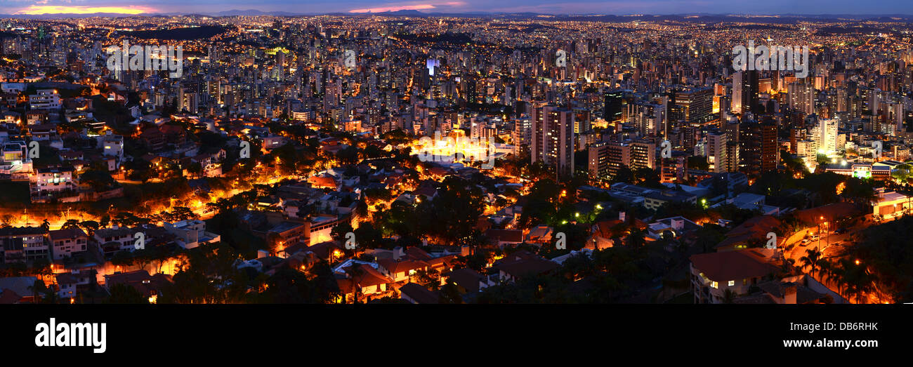 Vista panoramica di Belo Horizonte , Minas Gerais Foto Stock