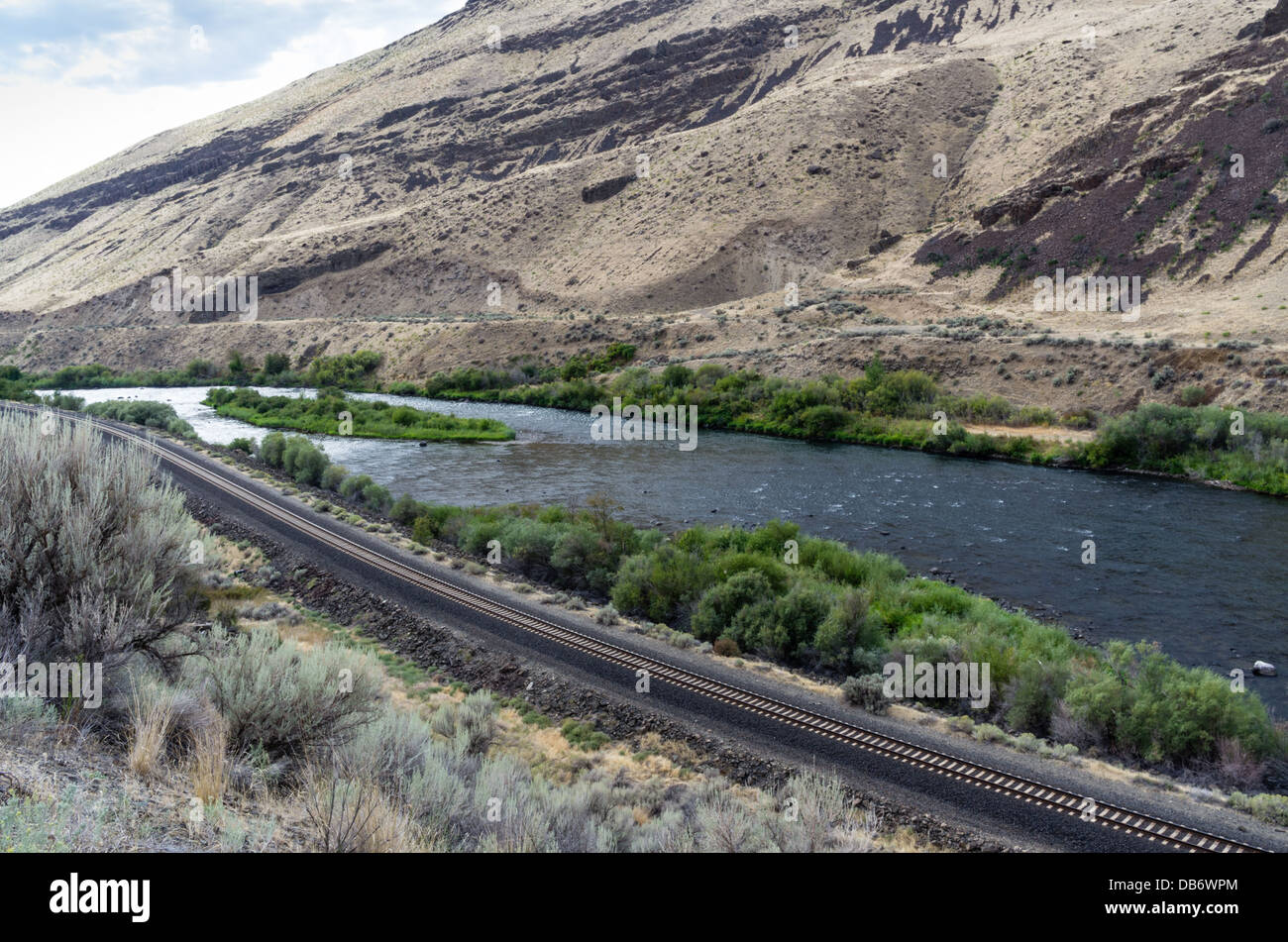 Yakima River Canyon Washington Stati Uniti. Yakima autostrada panoramica Foto Stock