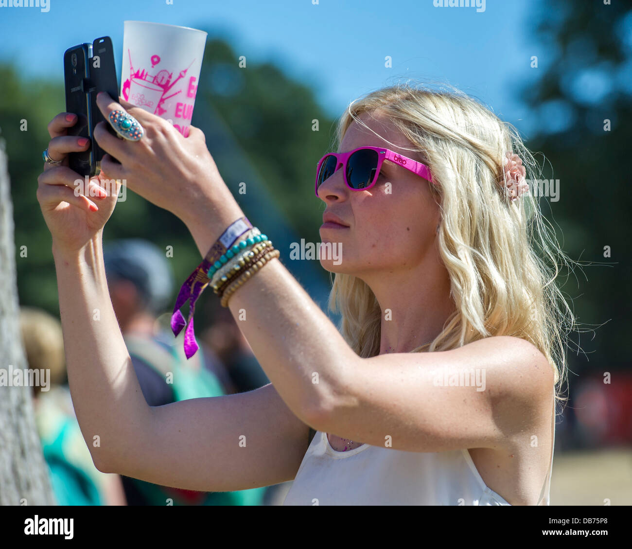 Non solo la musica in corso nei boschi e parchi a Latitude Festival 2013, Henham Park, Southwold, Suffolk, Regno Unito. Luglio 2013. Foto Stock