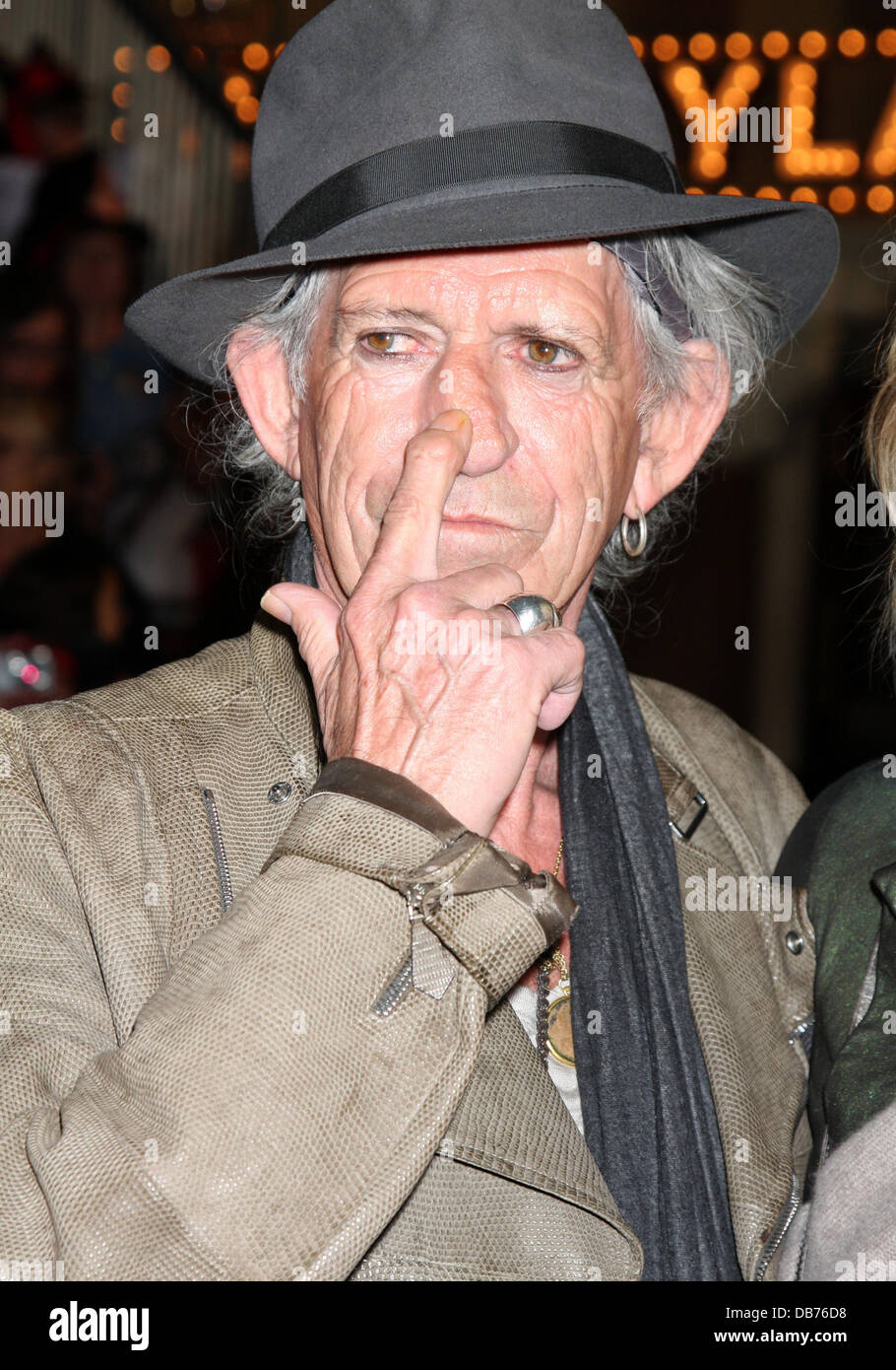 Keith Richards "Pirati dei Caraibi: il forestiero maree' Premiere Mondiale tenutosi a Disneyland Anaheim, California - 07.05.11 Foto Stock