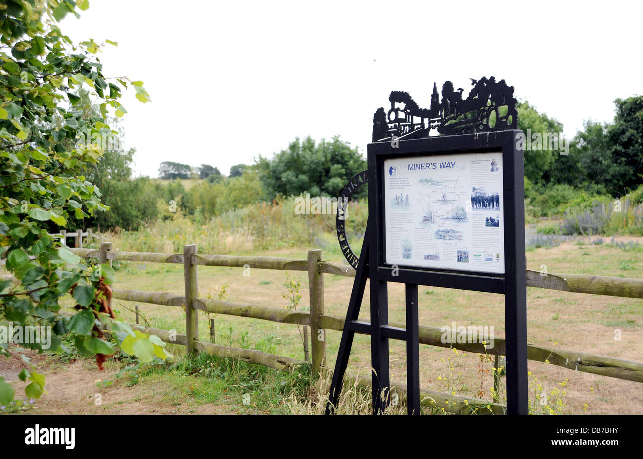 I minatori modo Trail nel vecchio Betteshanger Colliery in Kent REGNO UNITO Foto Stock