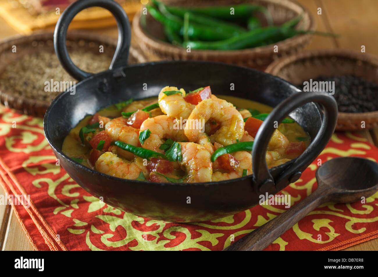 Goa Caldinho di gamberi. Gamberetti curry Goa Foto Stock