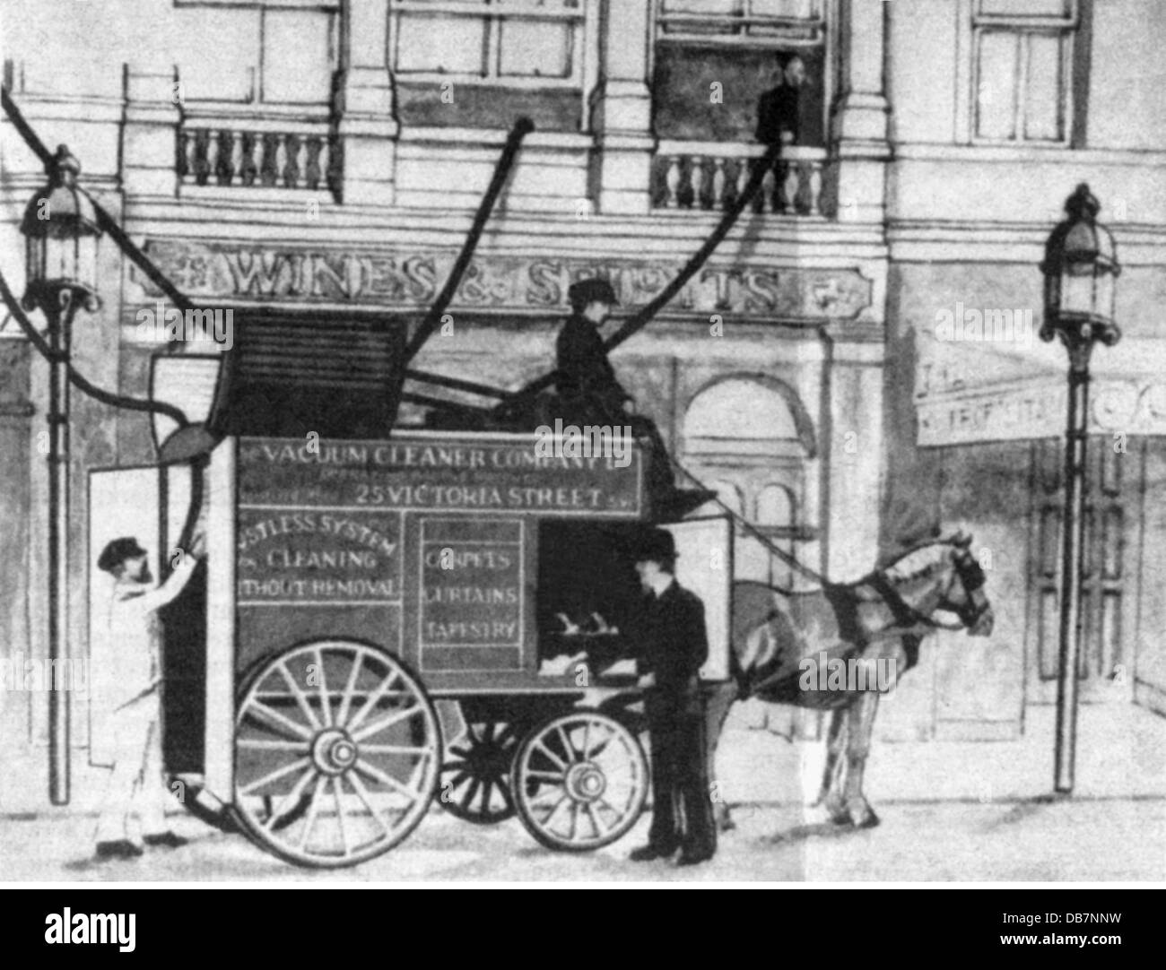 Aspirapolvere, aspirapolvere, aspirapolvere della Stand Company, Londra, 1901, da: 'Wochenpost', numero 15, Berlino, 1990, diritti aggiuntivi-clearences-not available Foto Stock