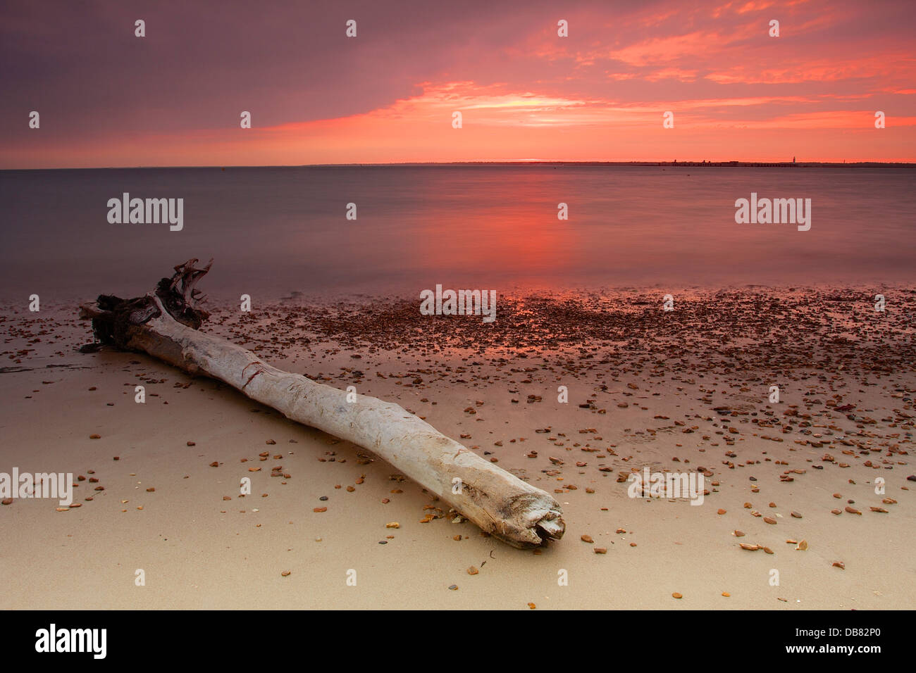 Sunset seascape isola di Wight Foto Stock