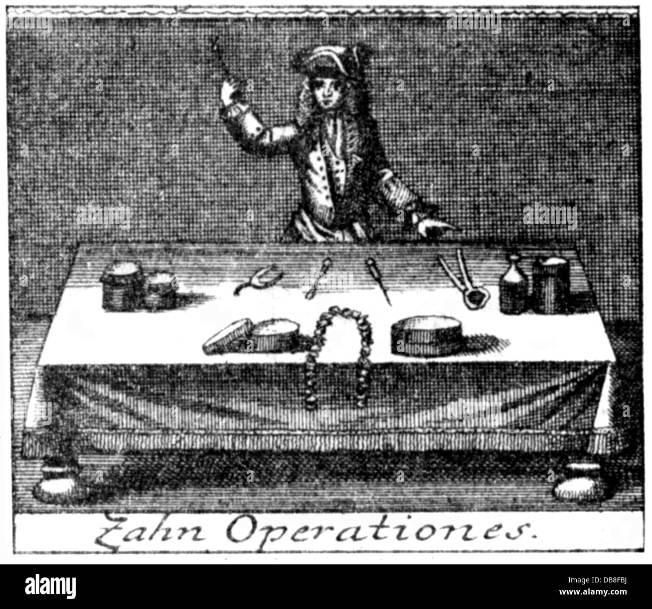 Medicina e odontoiatria, dentista con strumenti, incisione su rame, XVIII secolo XVIII secolo, grafica, grafica, professione, occupazioni di metà lunghezza, in piedi, azienda, attesa, dente, denti, tavoli, strumenti, dispositivo, dispositivi, forcipi, medico, medic, medici, medico, doc, medici, docs, medico, medici, medicina, medicinali, dentista, dentista, dentisti, storico, storico, Uomo, uomini, maschio, persone, artista del diritto d'autore non deve essere cancellata Foto Stock