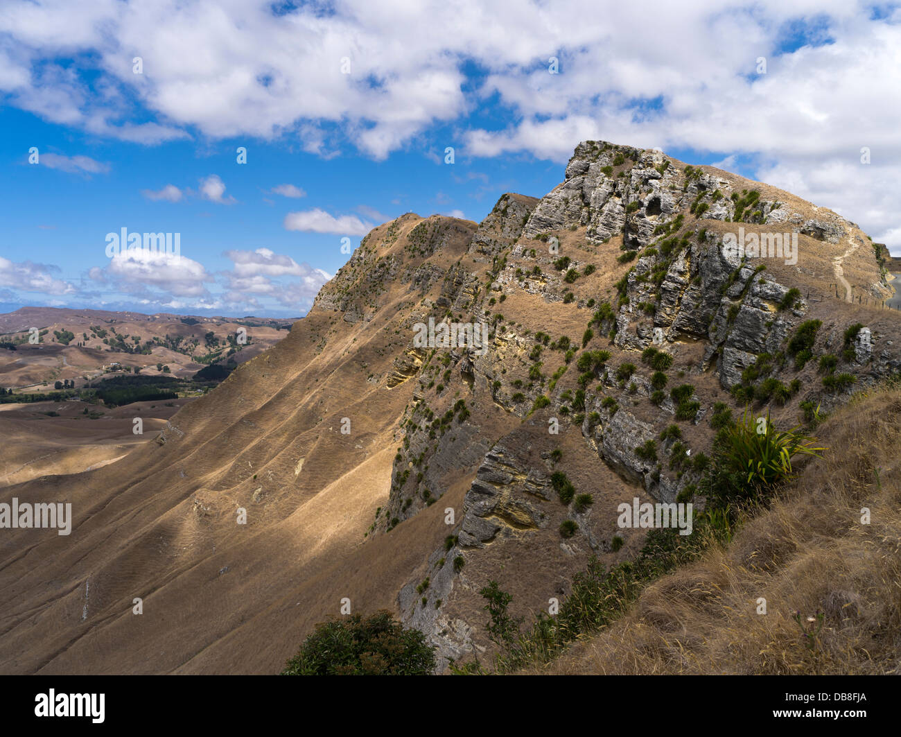 dh te mata Peak HAWKES BAY NEW ZEALAND te Mata Hill Range Havelock nord paesaggio roccioso Foto Stock