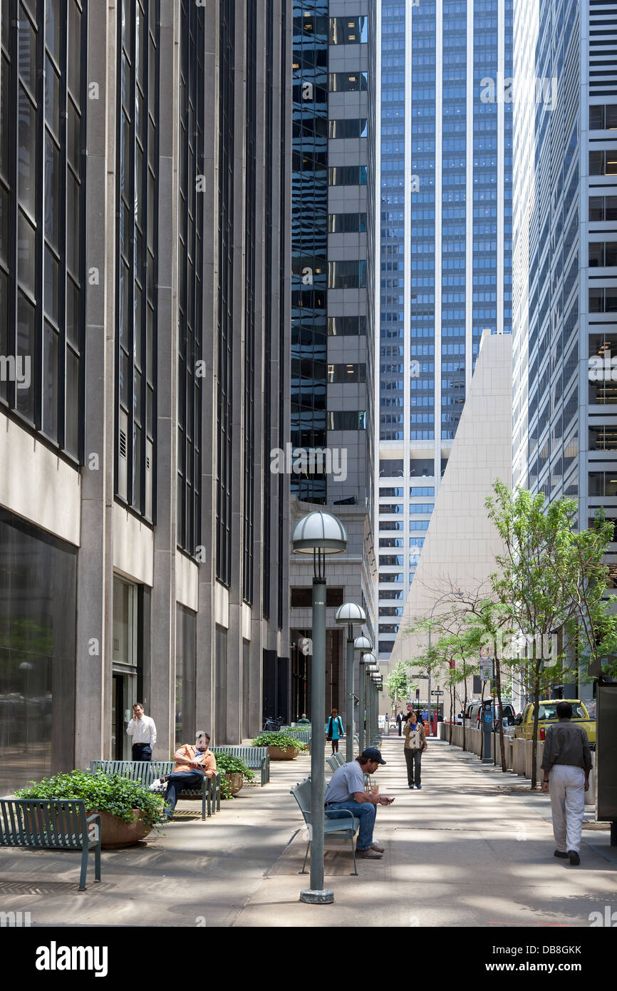 Grattacieli del quartiere finanziario di New York City Foto Stock