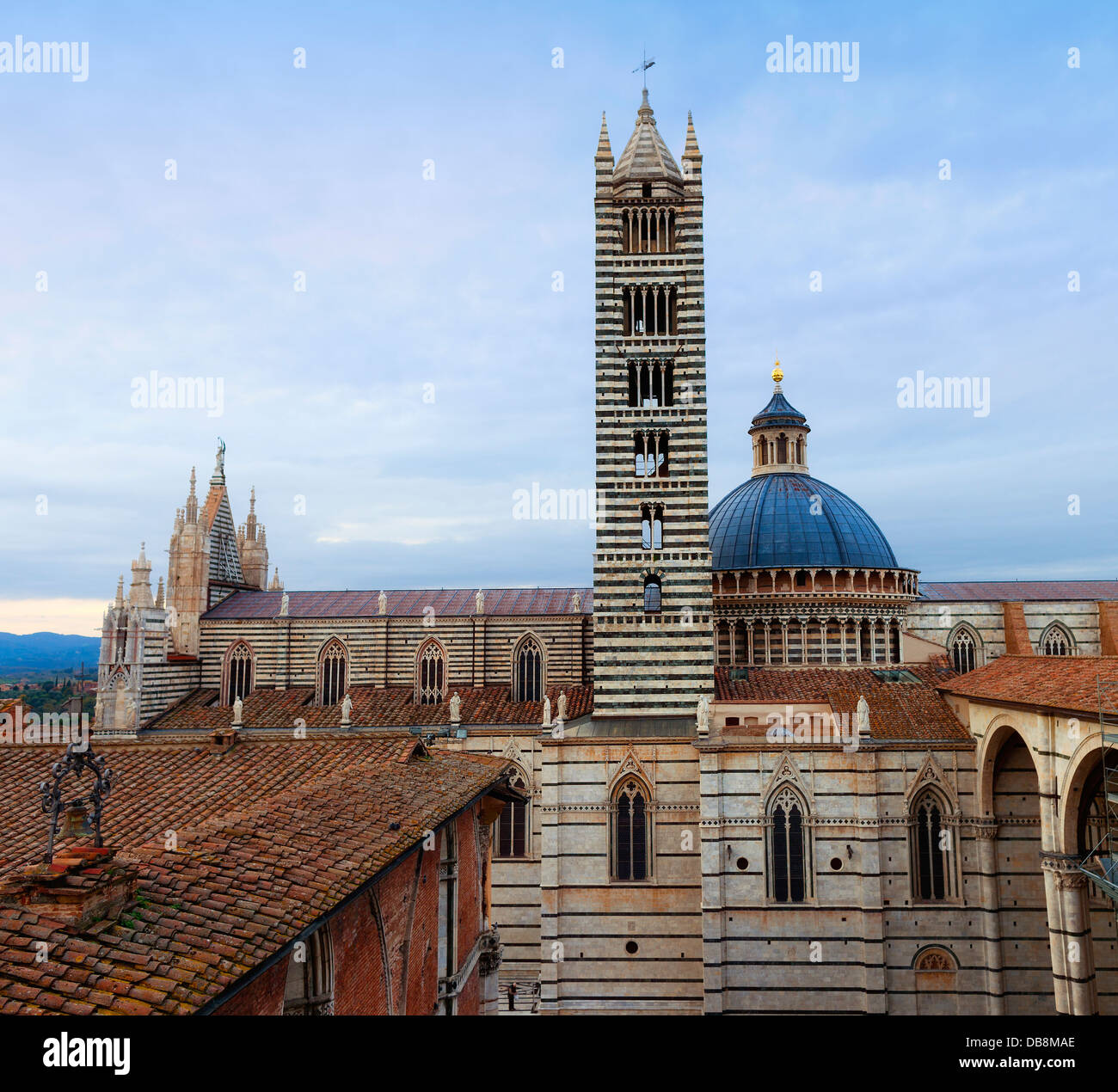 Duomo di Siena al crepuscolo.Toscana,l'Italia. Foto Stock