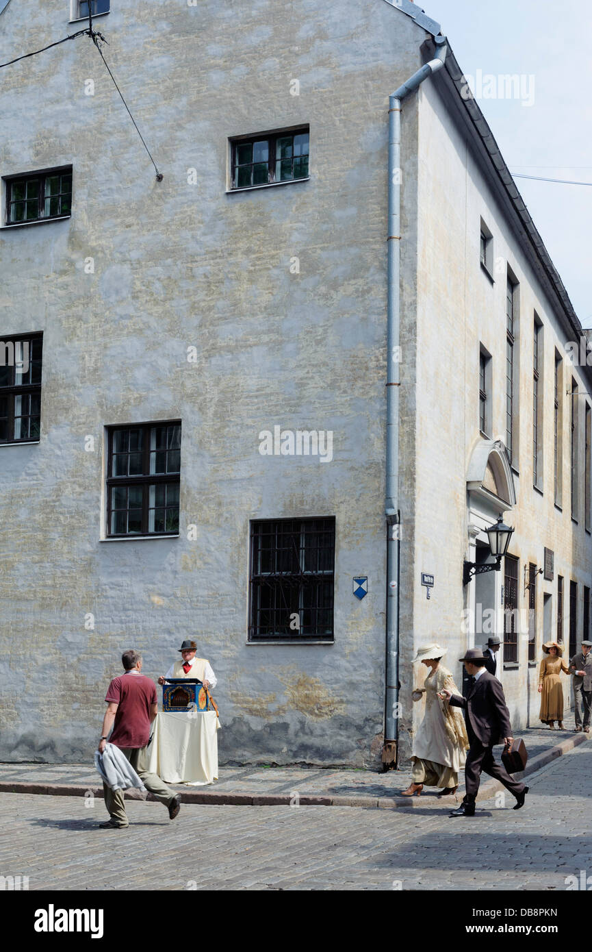 Set cinematografico in Riga, Lettonia, l'Europa, Unesco World-Heritage Foto Stock