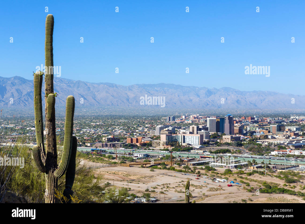 Vista sul centro cittadino di Tucson, Arizona, Stati Uniti d'America Foto Stock
