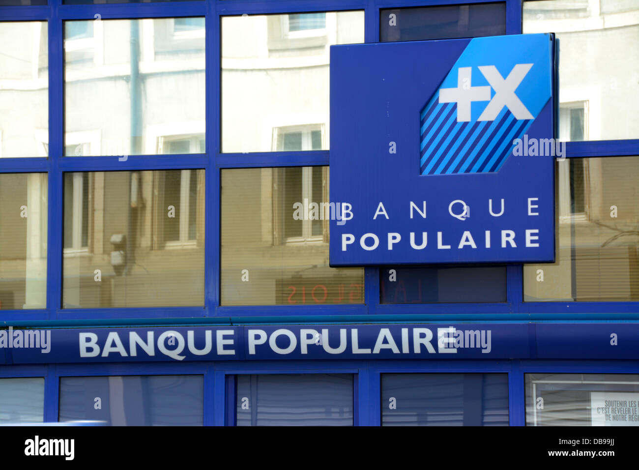 La Banque Populaire, banca francese segno di diramazione Foto Stock