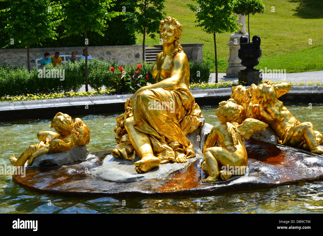 Linderhof Palace (Schloss Linderhof) nel sud-ovest della Baviera Germania costruito da re Ludwig II di Baviera Foto Stock