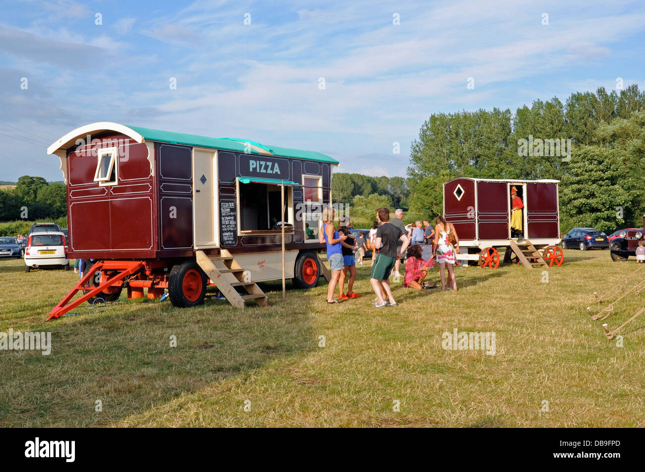 Giffords circo carri tradizionali Foto Stock