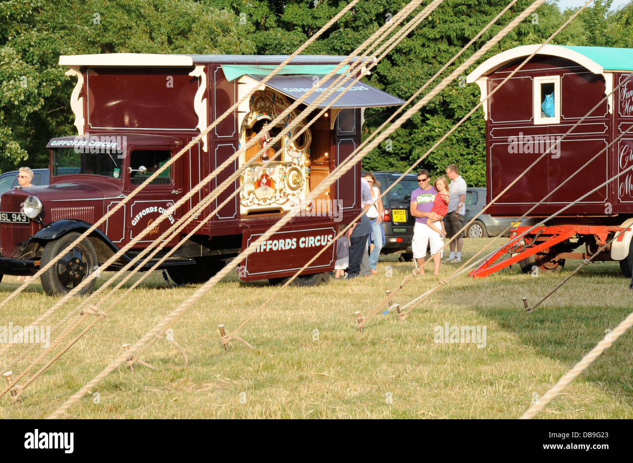 Giffords circo carri tradizionali Foto Stock