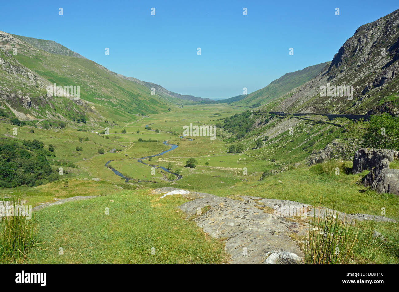 Nant Ffrancon Pass, il Galles del Nord Regno Unito Foto Stock