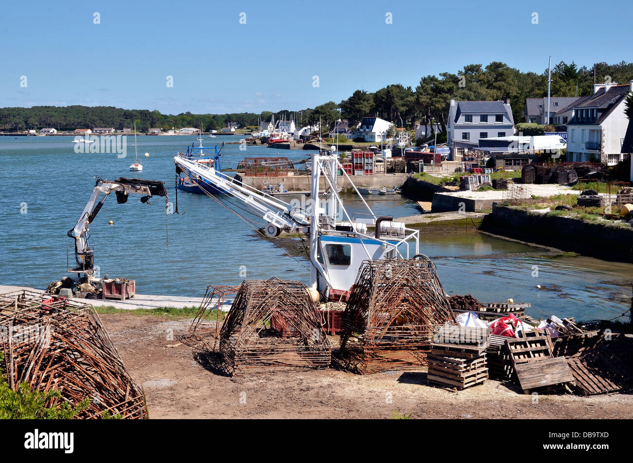 Porto di La-Trinité-sur-Mer, un comune nel dipartimento di Morbihan, in Bretagna, regione del nord-ovest della Francia Foto Stock