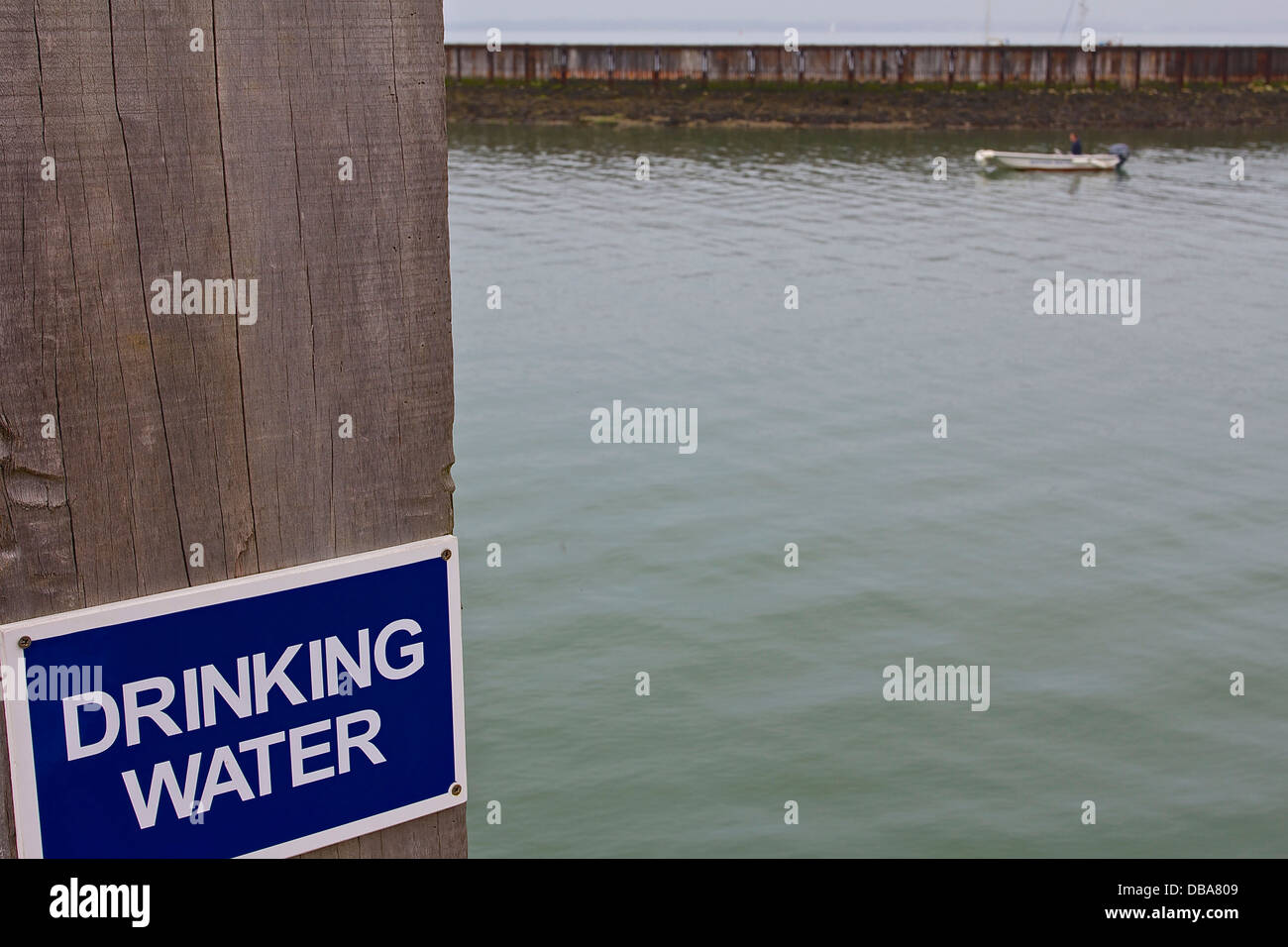 Acqua potabile segno Foto Stock