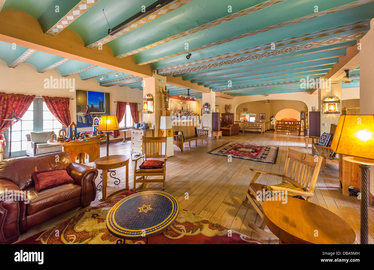 Interni dello storico La Posada Hotel, Winslow, Arizona, Stati Uniti d'America Foto Stock