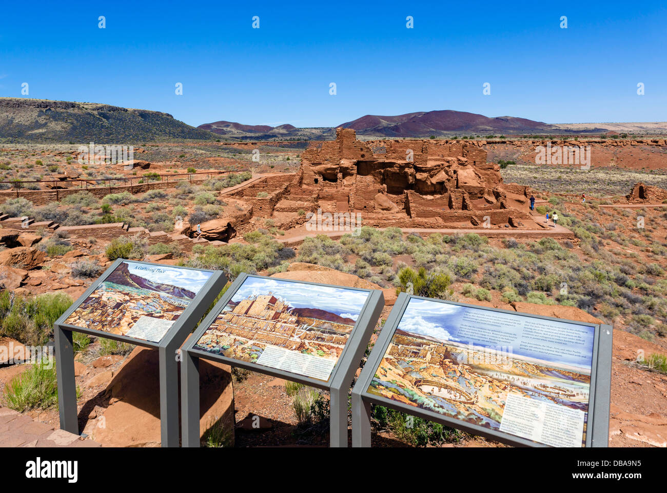 Il Wupatki Pueblo, Indiani Pueblo rovine di Wupatki National Monument, vicino a Flagstaff, in Arizona, Stati Uniti d'America Foto Stock