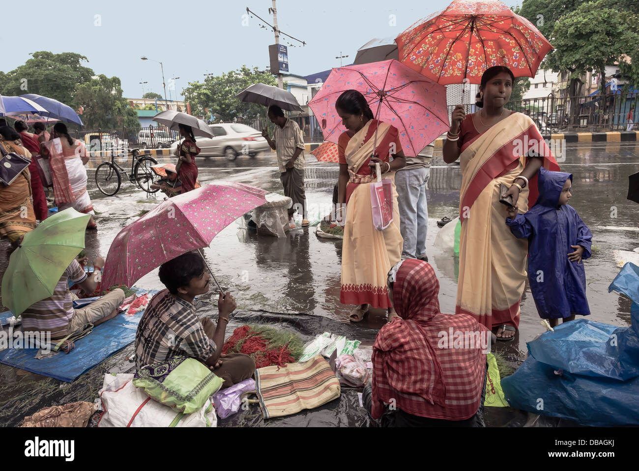 "Kali temple' 'sstrada mercato". Foto Stock