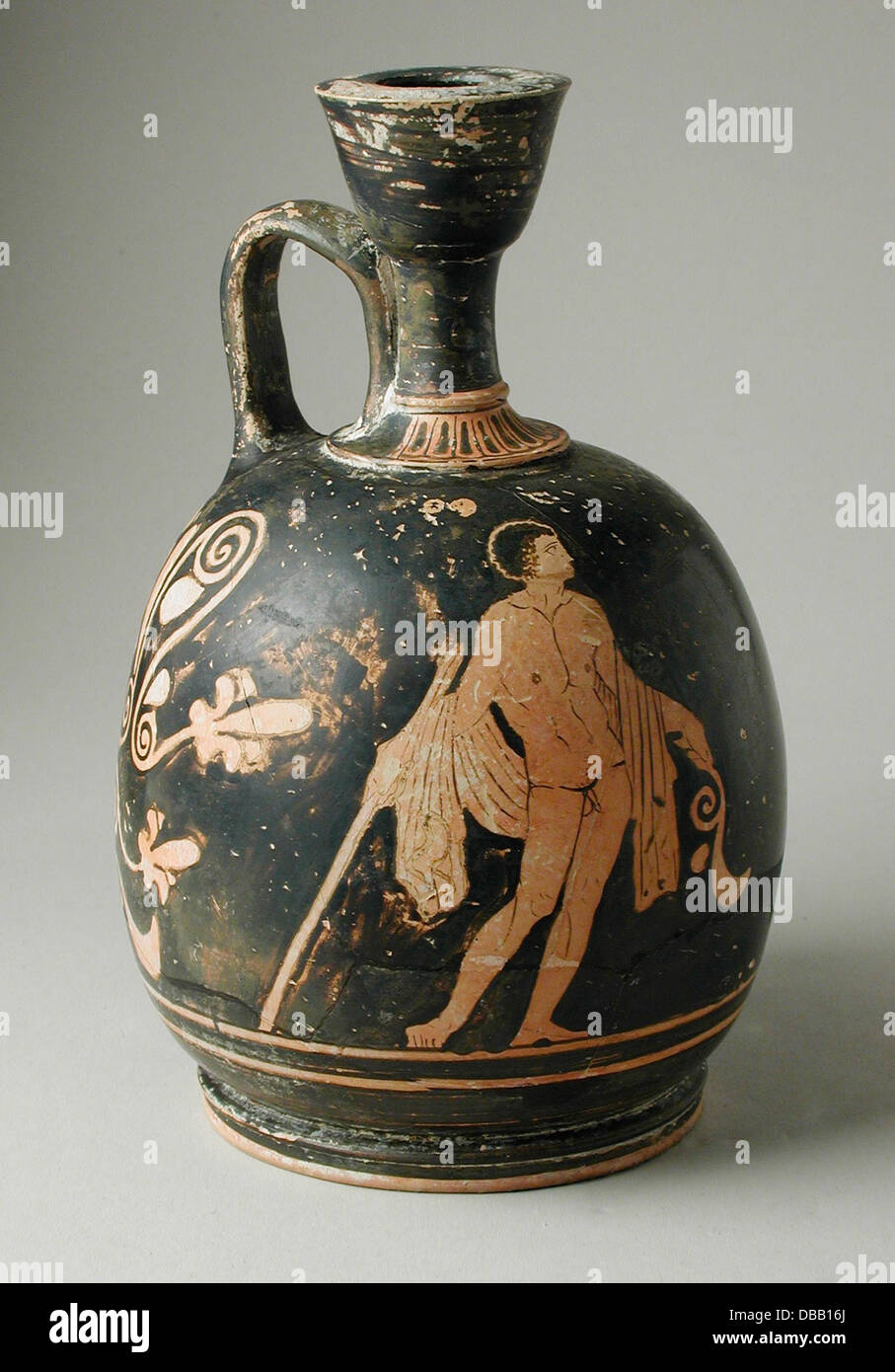 Esegui uno squat Lekythos con due giovani M.80.196.24 Foto Stock