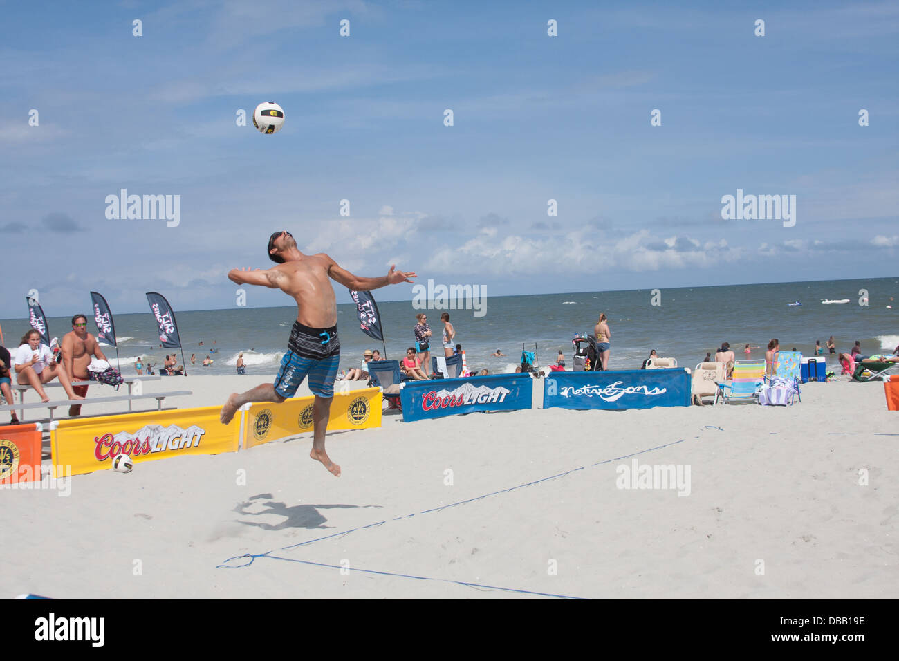 Beach volley la concorrenza Foto Stock