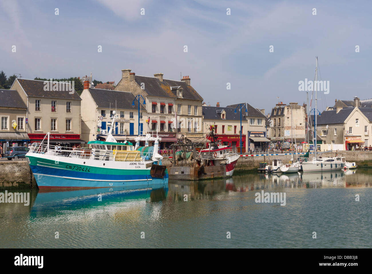 Francia Normandia, Port-en-Bessin, Porto Foto Stock