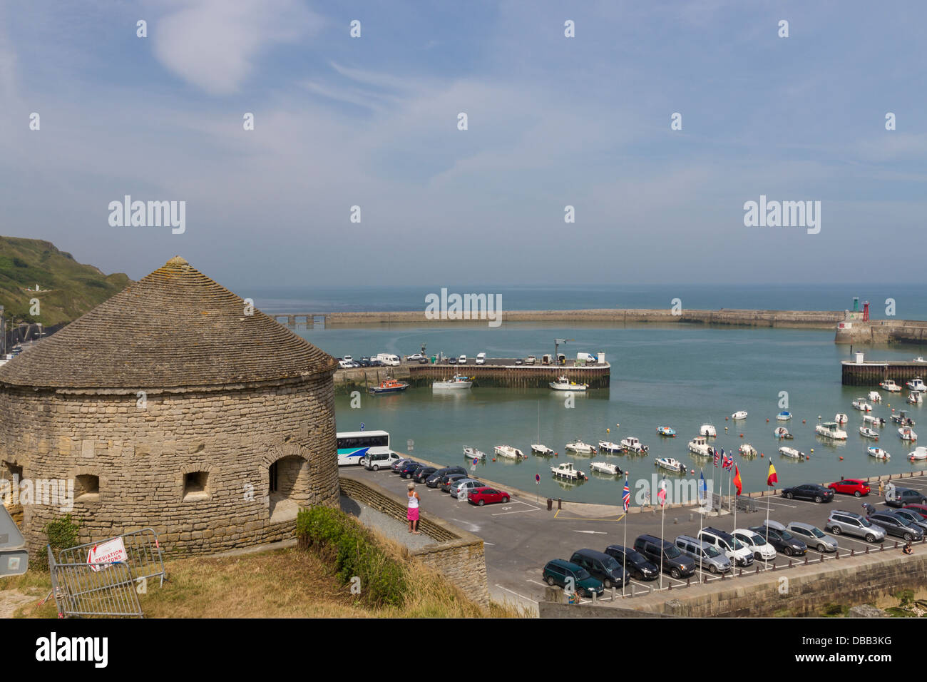 Francia Normandia, Port-en-Bessin, Vauban fort & porto Foto Stock