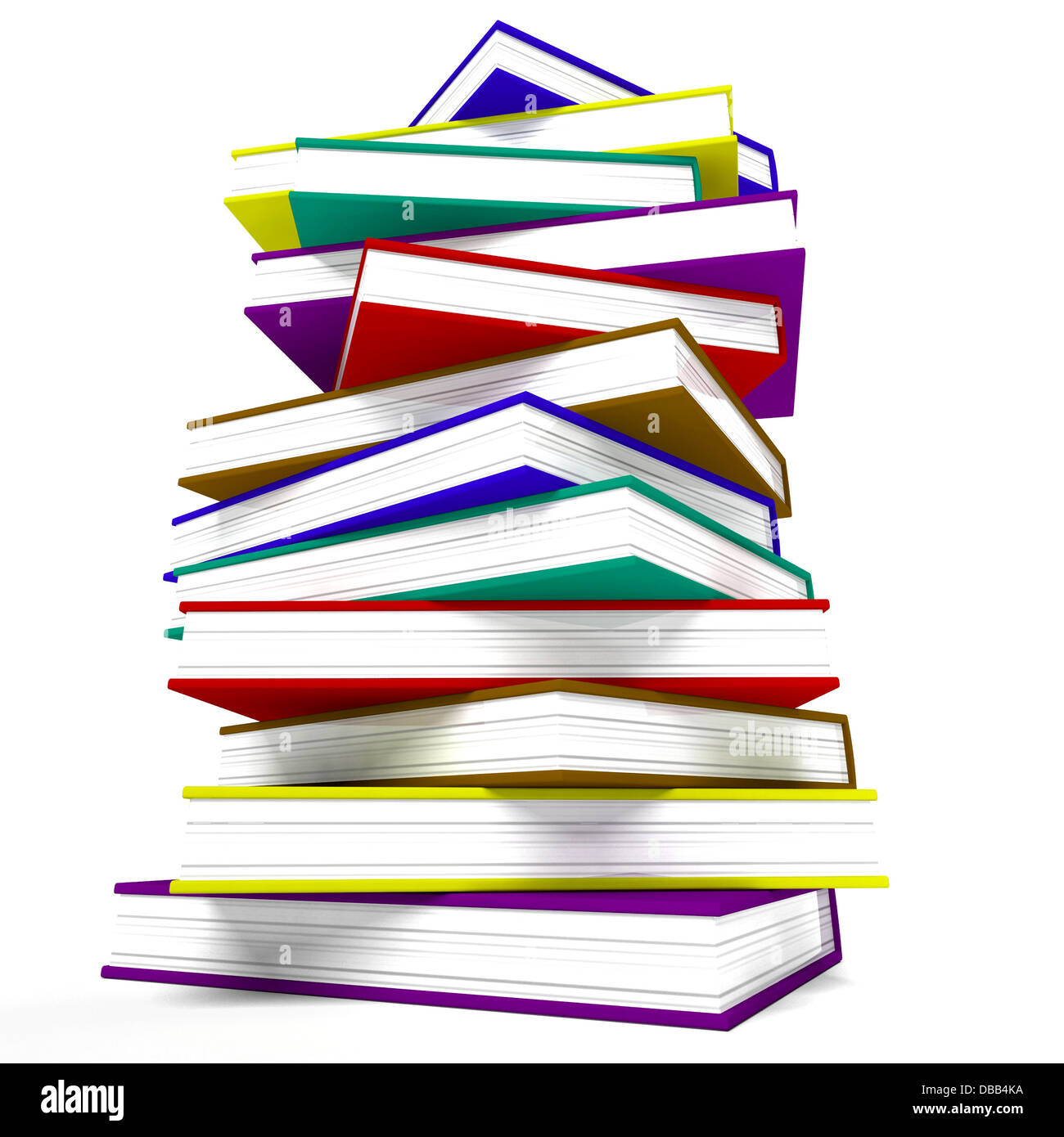 Pila di libri che rappresenta l apprendimento e l educazione Foto Stock
