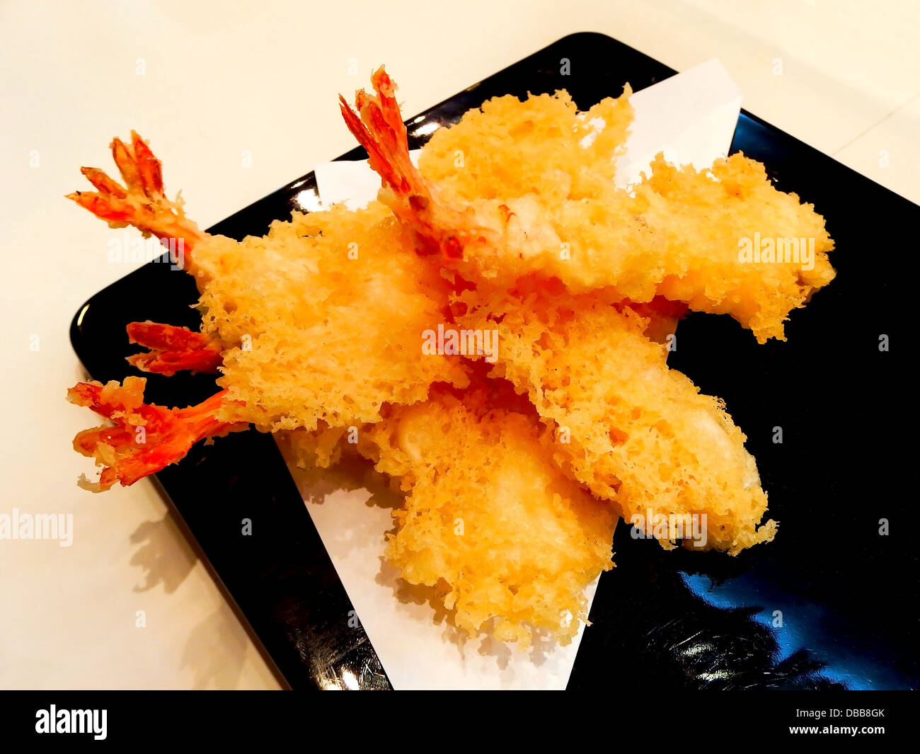 Cucina Giapponese Tempura Di Gamberetti Fritti Gamberetti Foto Stock Alamy