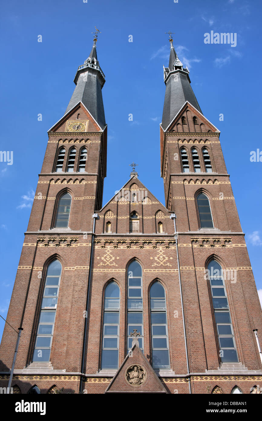 Chiesa Posthoornkerk da P.J.H. Cuypers costruito nel 1863, Amsterdam, Paesi Bassi. Foto Stock