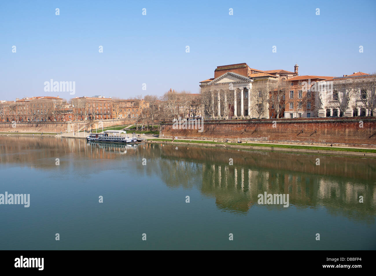 Le rive della Garonna a Tolosa, Francia. Foto Stock